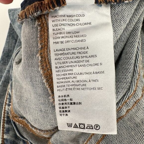 Free People Acid Wash Riley Seamed Skinny Retro Y2K High Rise 29 Denim Jeans NWT - Picture 7 of 8